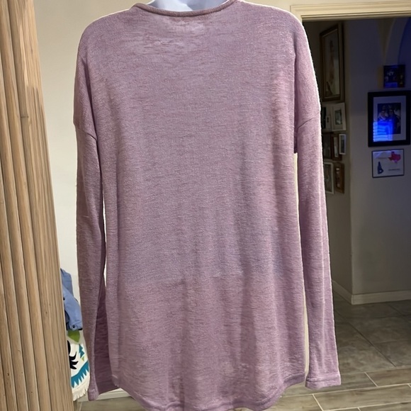 Soft Surroundings Womens Valentina 1/2 Zip Lavender V Neck Zippered Sweater XL - Picture 4 of 17